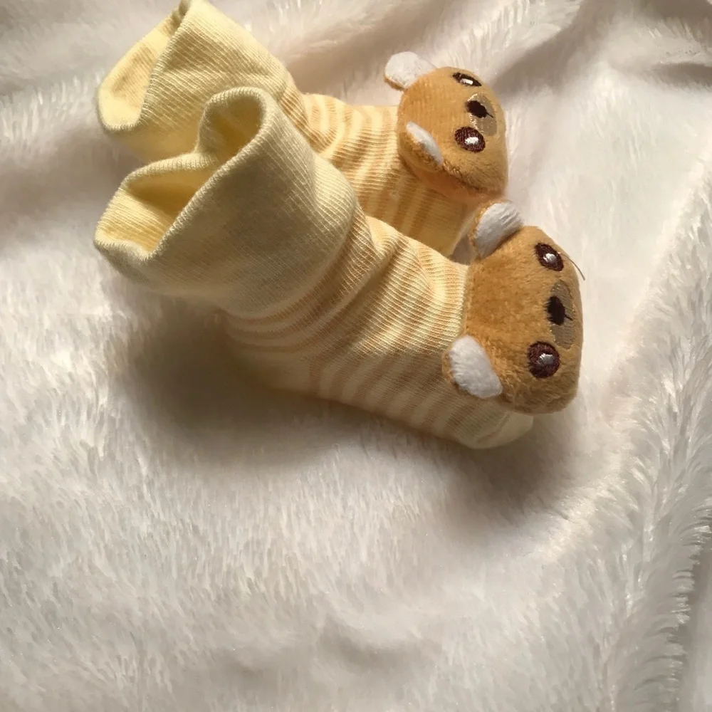 Newborn Baby Teddy Bear 3D Sock Booties